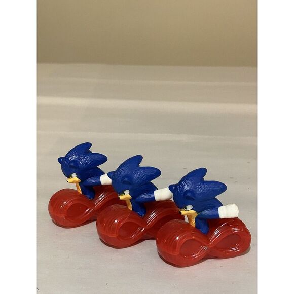 Other - Lot Of 3 McDonald's Happy Meal‎ Toy 2021 Sonic The Hedgehog Sonic 2 Sega